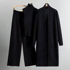 Savannah - Women's Ribbed Knit Three-Piece Matching Set