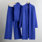 Savannah - Women's Ribbed Knit Three-Piece Matching Set