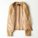 Scottie - Women's Refined Single-Button Leather Blazer