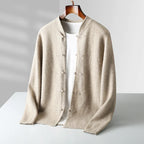 Sebastian - Men's Cashmere Blend Mandarin Collar Cardigan