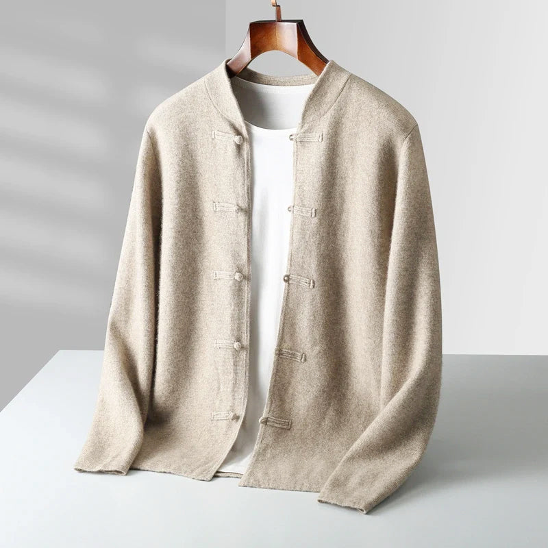 Sebastian - Men's Cashmere Blend Mandarin Collar Cardigan