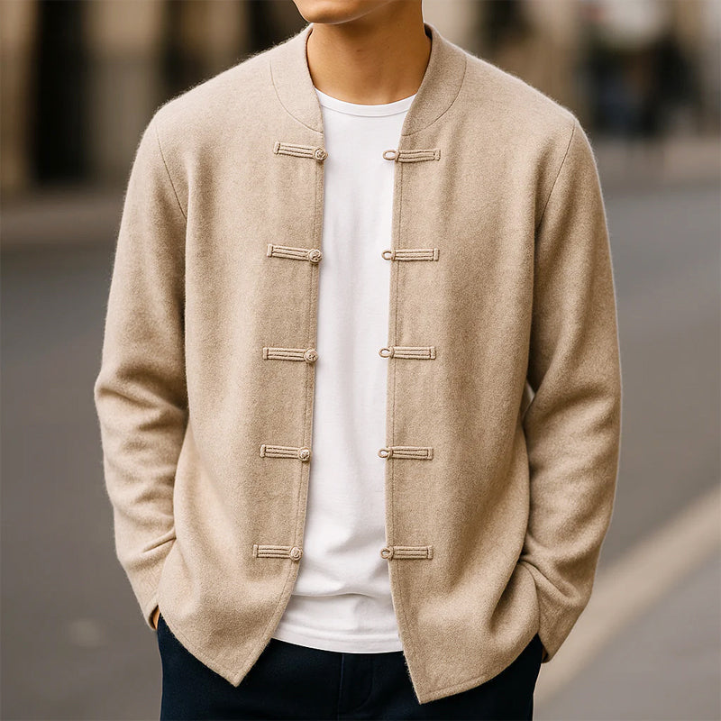 Sebastian - Men's Cashmere Blend Mandarin Collar Cardigan