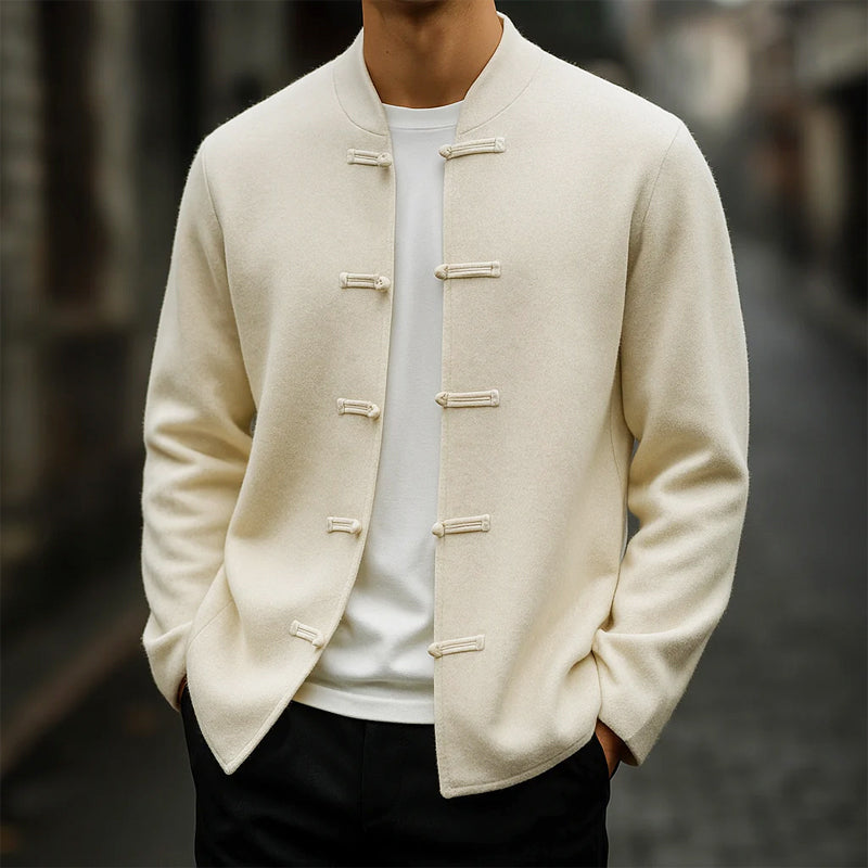 Sebastian - Men's Cashmere Blend Mandarin Collar Cardigan