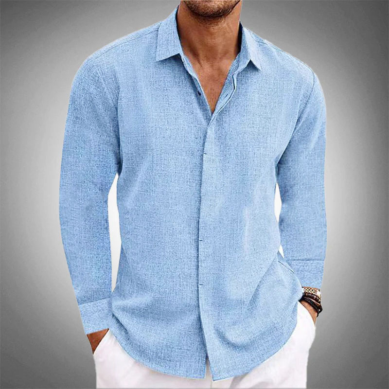Timothy - Men's Linen Button-Up Shirt