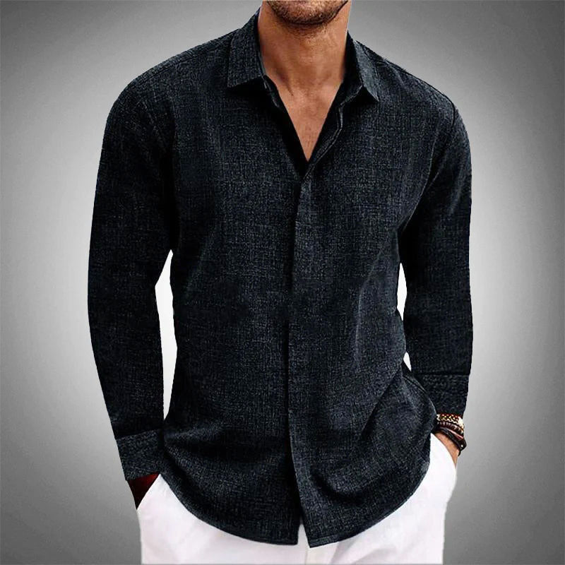 Timothy - Men's Linen Button-Up Shirt