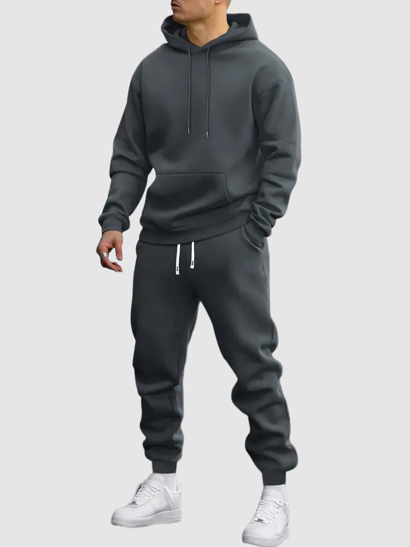 Tobias - Men's Drawstring Hoodie and Jogger Two-Piece Set