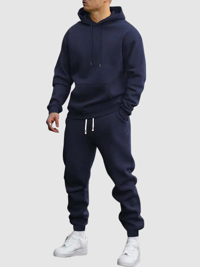 Tobias - Men's Drawstring Hoodie and Jogger Two-Piece Set