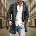 Tobias - Men's Tailored Wool-Blend Overcoat