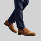 Tristan - Men's Suede Penny Loafers
