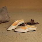Valeria - Women's Pointed-Toe Leather Flats