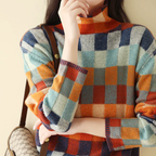 Victoria - Women's Patchwork Knit Sweater