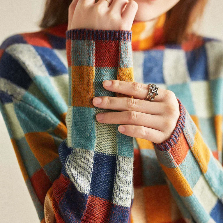 Victoria - Women's Patchwork Knit Sweater