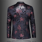 Vincent - Men's Metallic Floral Jacquard Blazer