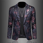 Vincent - Men's Metallic Floral Jacquard Blazer