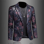 Vincent - Men's Metallic Floral Jacquard Blazer