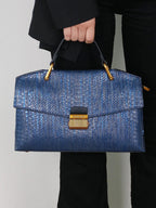 Viviana - Women's Snake-Print Top Handle Bag