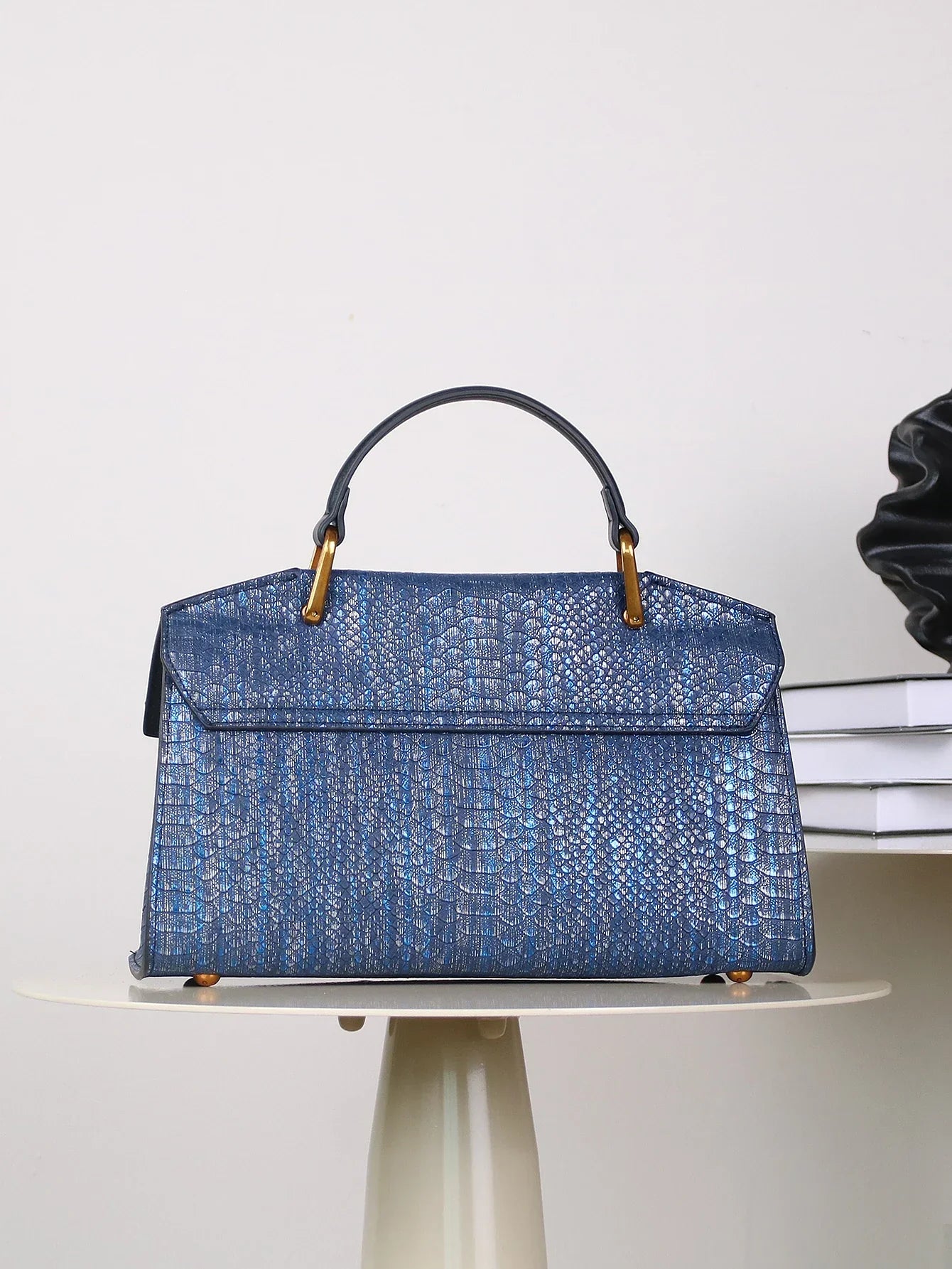 Viviana - Women's Snake-Print Top Handle Bag