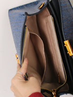 Viviana - Women's Snake-Print Top Handle Bag