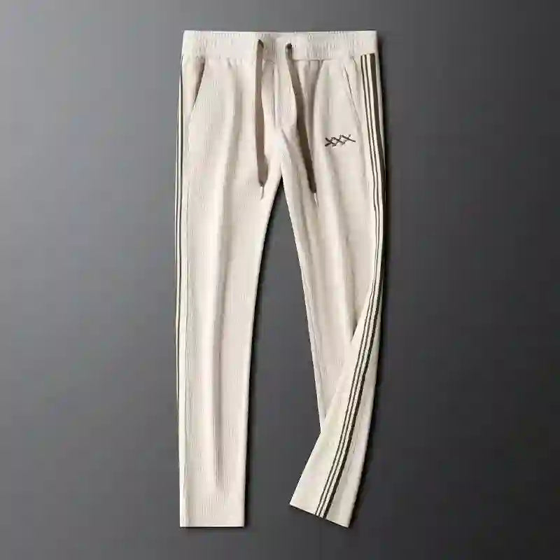 Wesley - Men's Corduroy Tracksuit with Side Stripes