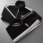Wesley - Men's Corduroy Tracksuit with Side Stripes