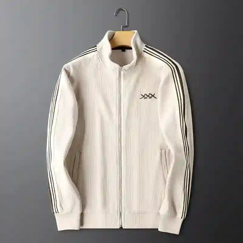 Wesley - Men's Corduroy Tracksuit with Side Stripes