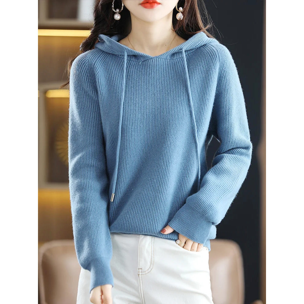 Zoey - Women's Cozy Knit Hooded Sweater