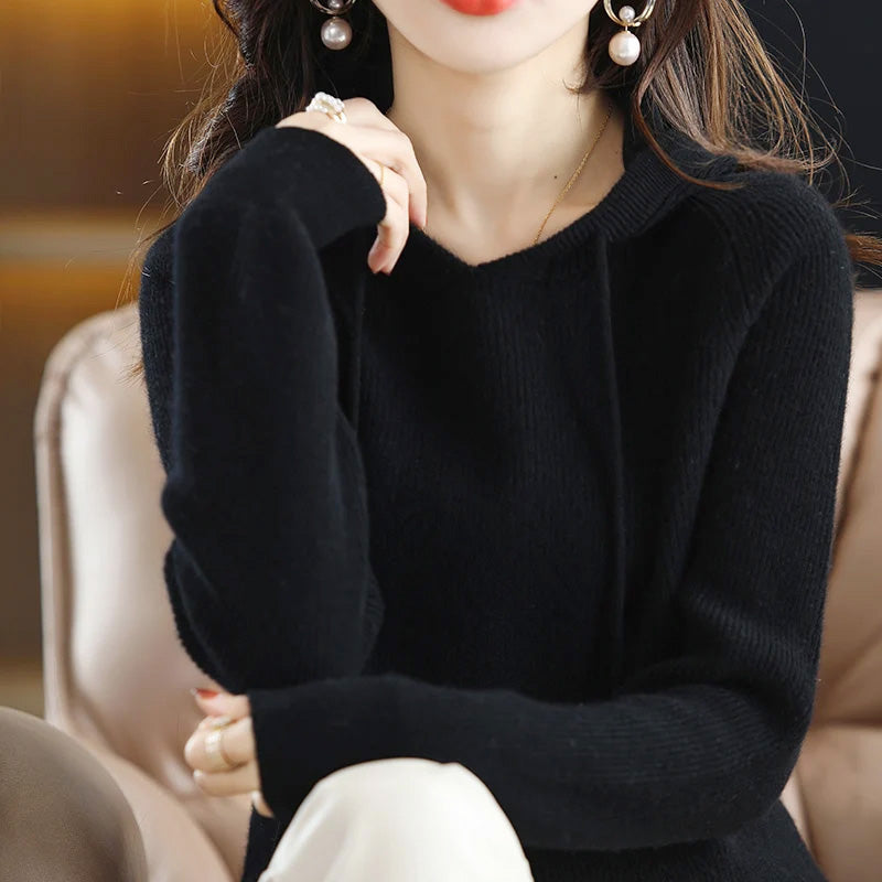 Zoey - Women's Cozy Knit Hooded Sweater