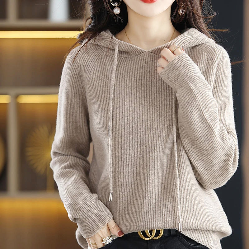 Zoey - Women's Cozy Knit Hooded Sweater