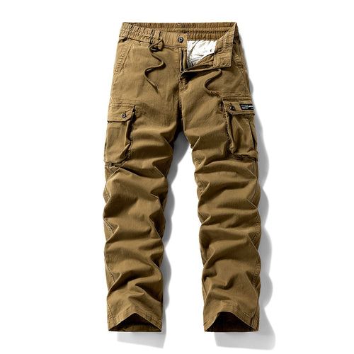 Adam  - Men’s Elastic Waist Cargo Pants with Flap Pockets 2