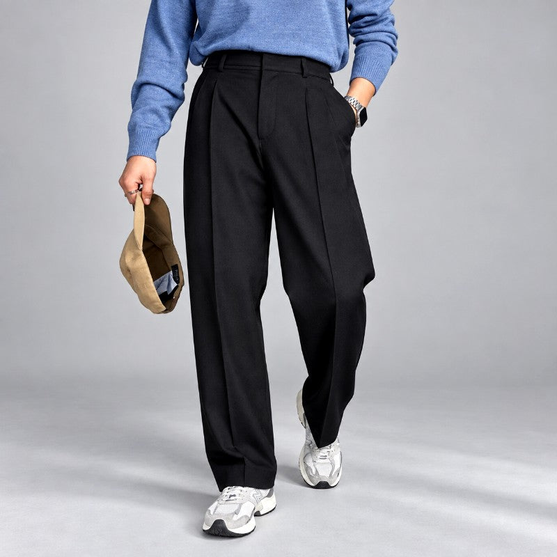 Adan - Men’s Wide Leg Pleated High Waist Pants 2