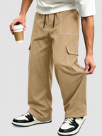 Adrian - Men's Oversized Cargo Pants with Contrast Stitching