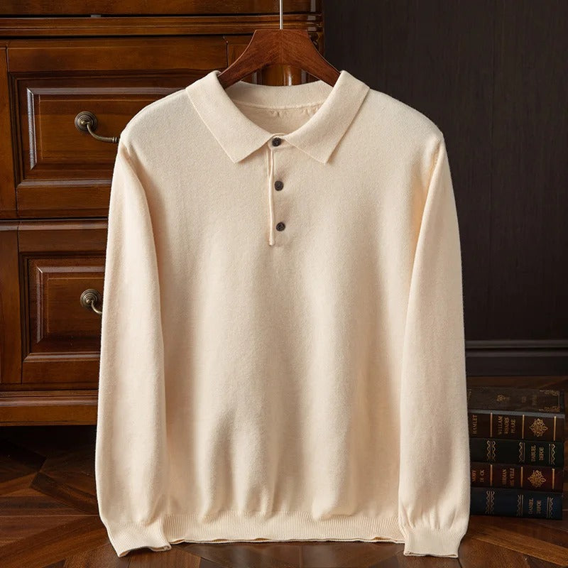 Aldous - Men's Wool Polo Shirt