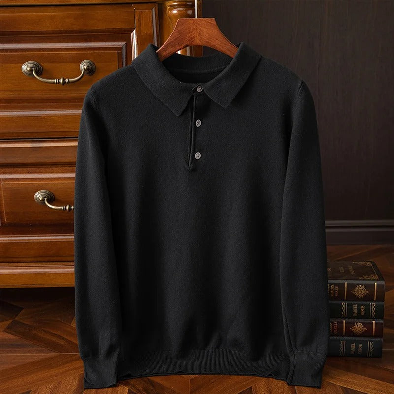 Aldous - Men's Wool Polo Shirt