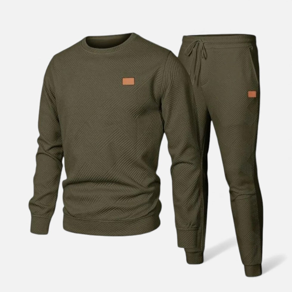 Alejandro - Men's Textured Two-Piece Loungewear Set