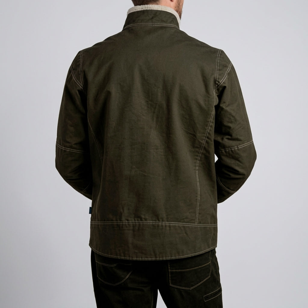 Alfred - Men's Faux Fur Stand-up Collar Lightweight Jacket