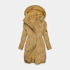 Alice - Women's Long Puffer Coat with Faux Fur Lined Hood