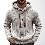 Allan - Men's Cable Hooded Thick Sweater 2