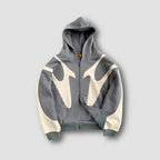 Allan - Men's Flame Print Full Zip Hoodie Sweatshirt 4