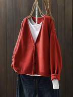 Amoria - Women's Textured Knit Cardigan