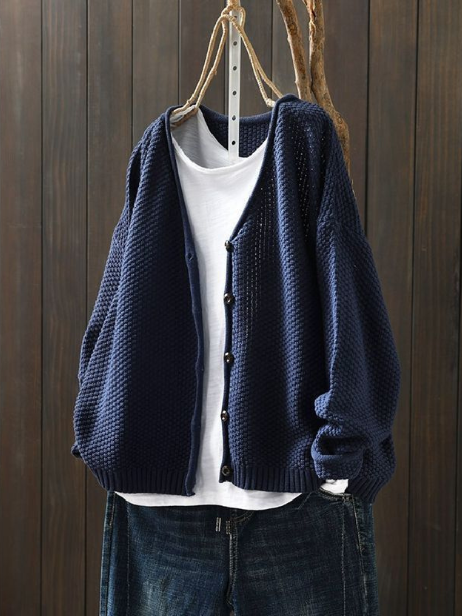 Amoria - Women's Textured Knit Cardigan