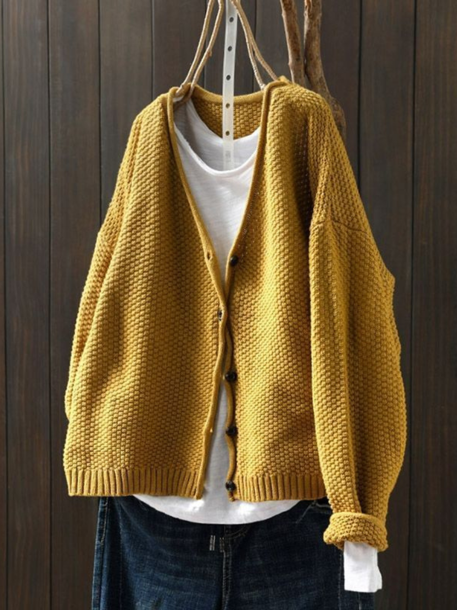 Amoria - Women's Textured Knit Cardigan