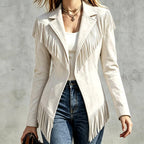 Anais - Women’s Suede-Look Fringe Western Jacket 2