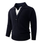 Andrew - Men's Collared Button Placket Sweater 4
