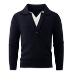 Andrew - Men's Collared Button Placket Sweater 5