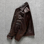 Andrew - Men's Utility Leather Jacket with Flap Pockets 6