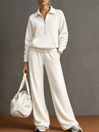 Anicka - Women's Collared Half Zip Two Piece Set 2