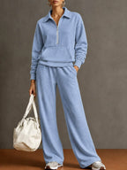 Anicka - Women's Collared Half Zip Two Piece Set 6