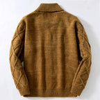 Archer - Men's Argyle Shawl Collar Cable Cardigan 4