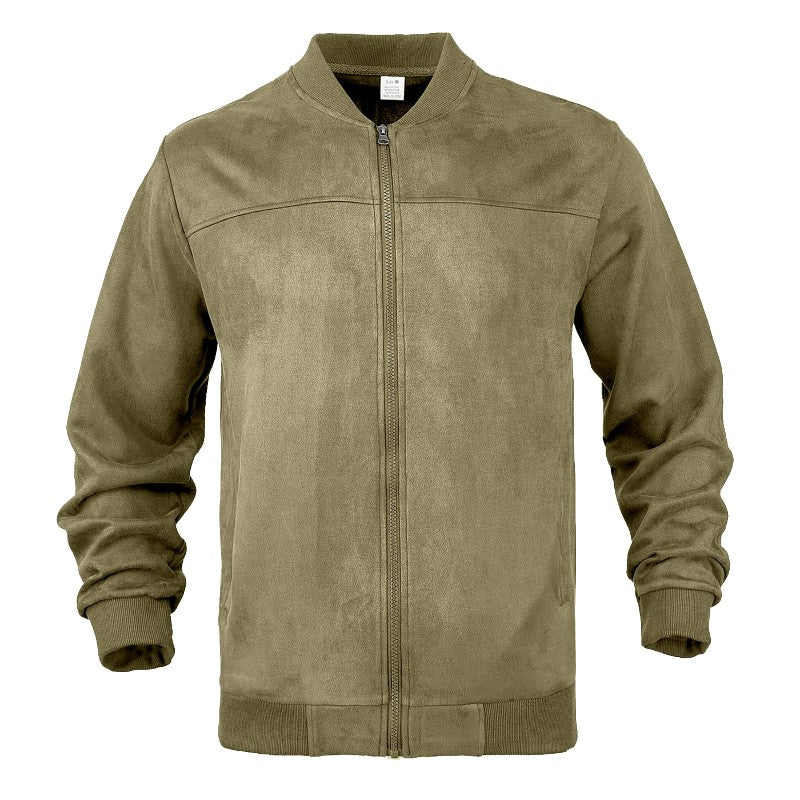Archer - Men's Suede Look Ribbed Bomber Jacket 1