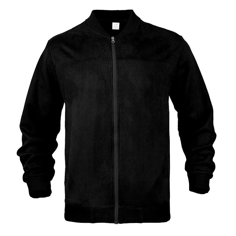 Archer - Men's Suede Look Ribbed Bomber Jacket 2